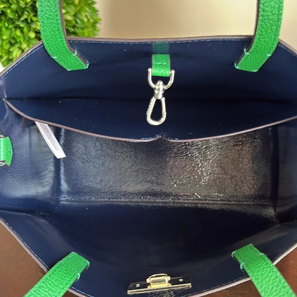 KATE SPADE ♠️ New York "Sam"💚GREEN BEAN💚MEDIUM SATCHEL BAG & POUCH🌟LIKE NEW🌟 - Picture 13 of 17